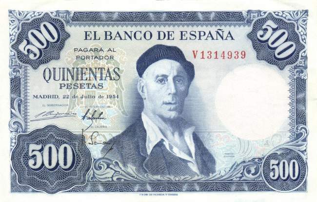 500 Pesetas 22.7.1954